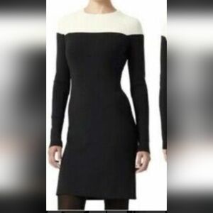 Derek Lam IOC Athleta Black and White Long Sleeve Sweater Dress